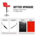 thumbnail image 5 of FULLWATT Bar Stools PU Leather Seat with Chrome Base Swivel Dining Chair Barstools, Red, Set of 4, 5 of 10