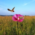 thumbnail image 4 of Artificial Flower-Shaped Bird Bath and Feeder - Metal Ground Stake Bird Bath with Cute Tray Design, Outdoor Garden Decoration for Bird Lovers, Lawn and Yard Bird Attractor （2 Pcs）, 4 of 5