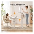 Standing Desk, 35x20 Inch Compact White Height Adjustable Computer Desk ...