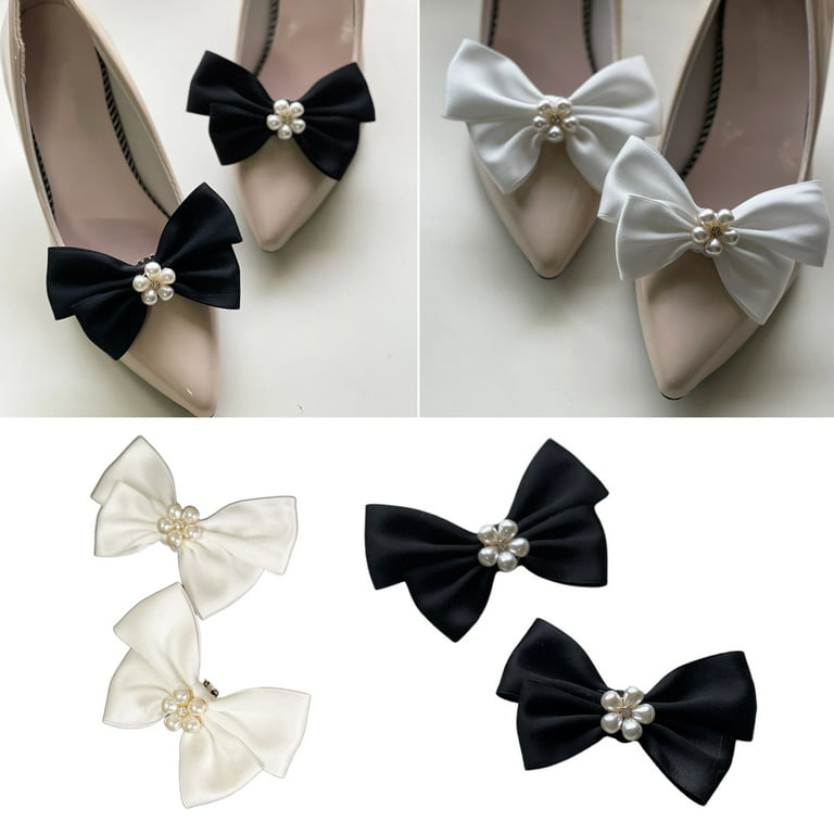 Elegant Bow Shoe Clips for Flats Pumps Decorative Shoe Accessories Clips  Women Wedding Party Shoe Decorations Clips