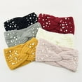 thumbnail image 3 of Sonducket Manténgase abrigado con estilo, cómodo calentador de orejas, diadema de invierno, diademas cruzadas de punto Nueva Perla, portátil Accesorios de disfraces azufaifo rojo, 3 of 6