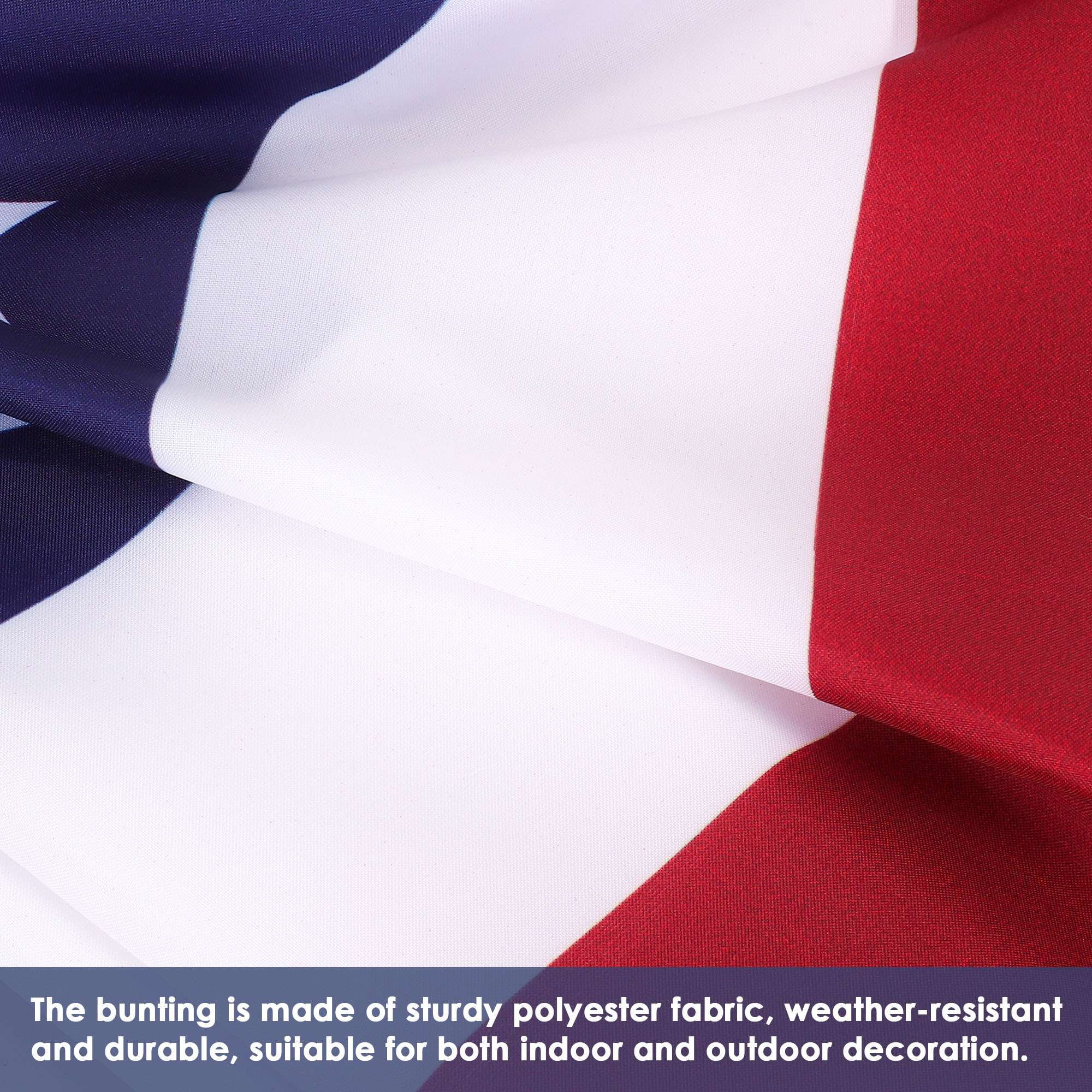 Deago USA Pleated Fan Flag American US Bunting Flag Patriotic Half Fan Banner Flag for 4th of July Memorial Day Indoor Outdoor Decoration (5 Pack, 1.5x3 Feet)