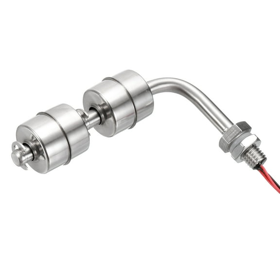 Stainless Steel Float Switch, 110mm Rod 110V DC 0.5A Horizontal Double Tank Liquid Level Controller for Pump/Alarm 1 Pcs