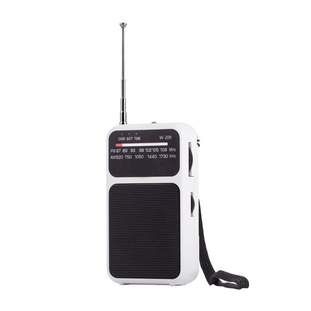 Radio portátil de bolsillo con conector para auriculares y excepcional recepción