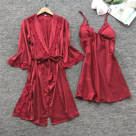 

Levmjia Women s Pajamas Set Clearance Summer Plus Size Ladies Fashion Comfortable Solid Color Lace Suspenders Pajamas Dress Woman Nightgown Home Clothes Suit