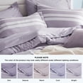 thumbnail image 3 of U by Bedsure Twin/Twin-XL Comforter Set Purple, 5 Pieces Reversible Bed in a Bag, Striped Dorm Bedding Set, All-Season, 3 of 10