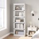 thumbnail image 2 of Qinaqin Farmhouse style de Profundidad Madera Bookcase Blanco 67.4 Inches Alto y 24.5 Ancho 5 Niveles Almacenamiento para Living Sala Oficina en Casa, 2 of 8
