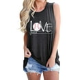 thumbnail image 3 of Baseball Mom Tank Tops Baseball Love Graphic Tee Shirts Women Summer Sleeveless, 3 of 6