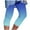 Blue, variant on LIaqionyy Women Plus Size Capris Pants High Waisted Stretch Tight Casual Gradient Yoga Cropped Pants