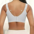 thumbnail image 4 of Homenesgenics Plus Size Bras for Women Women Fashion Sports Bra Underwear Bra Full-Coverage Bras White XXXL, 4 of 5