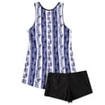 thumbnail image 2 of Traje de baño de 2 piezas para mujer, trajes de baño para mujer, traje de baño de dos piezas con estampado y lazo para mujer de tallas grandes, shorts de baño para mujer, 2 of 4