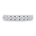 thumbnail image 2 of 2 Carat Round Cut Lab Created Moissanite Diamond Full Eternity Engagement Wedding Band Ring In 14k White Gold(G-H Color,VVS1 Clarity,2.00 Cttw)-5, 2 of 7