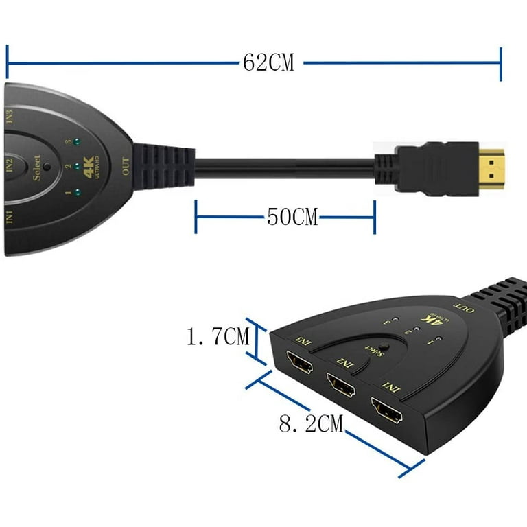 HDMI 3 Ports Pigtail Switch (3x1)