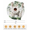 thumbnail image 6 of 13 Inch Round Placemats Set of 6, Easter Non Slip Heat Insulation PP Table Mats, Country Rabbit Botanical Leaves Wooden Grain Washable Place Mats for Kitchen Dining Party Table Decor, 6 of 7