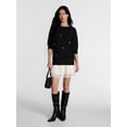 thumbnail image 2 of Madden NYC Women's Grommet Sweater with Long Sleeves, Midweight, Sizes XXS-XXL, 2 of 5