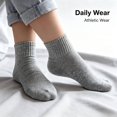 thumbnail image 2 of DOVACKA 6 pairs Women's Cushioned Ankle Socks, Breathable Cotton Solid Color for Athletic Running, 2 of 5