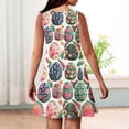 thumbnail image 5 of LTTVQM Easter Dresses for Girls 2026 Bunny Egg Print Happy Sleeveless Sundresses Casual Crew Neck Midi Dress Vacation Church Dresses Dark Blue 12-13 Years, 5 of 5