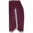 thumbnail image 4 of Holloway Sportswear 3XL Retro Basketball Shorts Maroon/White 224077, 4 of 5