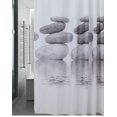 thumbnail image 3 of Cortina de ducha textil guijarros gris cortina de ducha antimoho y repelente al agua 180*180CM, 3 of 5