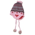 thumbnail image 1 of Infant Sized Knit Pom Pom Heart Beanie - Pink, 1 of 1