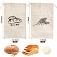 thumbnail image 3 of Linen Bread Bags for Homemade Bread Container, 4 Pcs 17.5 X11.5 Inches Unbleached & Reusable Bread Storage, Natural Large Storage for Artisan Bread, 3 of 6
