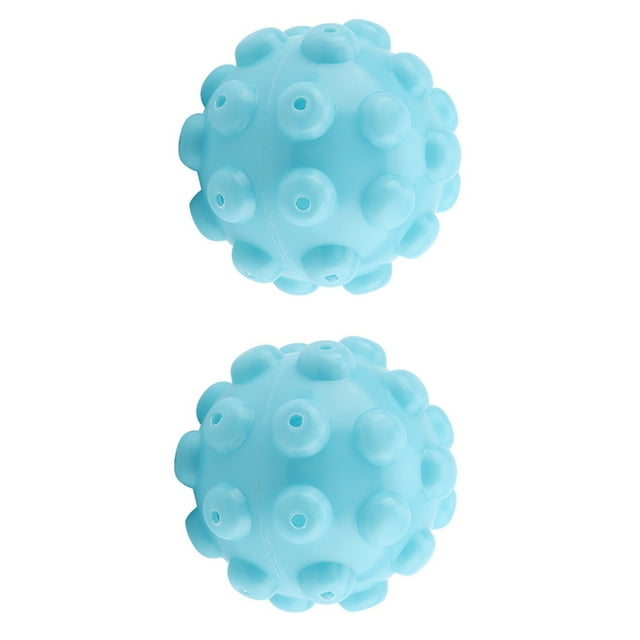 Bolas suavizantes de telas, 2 piezas/juego, bolas de lavado de ropa reutilizables de PVC azul, bolas de lavado reutilizables de alto rendimiento