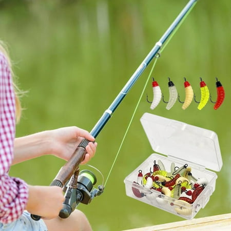 1 Set Soft Fishing Lure Swim Baits Senko Worms Soft Plastic Lures for Crappie Bass Trout