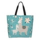 thumbnail image 1 of Fotbe Teal Mama Llama Bolsa Tote Estética de Lona con Estampado para Mujer - Bolsa Reutilizable de Hombro Casual para Vacaciones, Compras, Trabajo y Gimnasio, 1 of 8