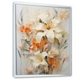 thumbnail image 2 of Designart "Full Bloom Of Beige Floral Beauty IV" Plants Floater Framed Canvas Wall Art, 2 of 5