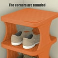 thumbnail image 6 of Qocolhg Shoe Rack for Entryway, 4-Tier Shoe Organizer, 4 Pairs Stackable Small Shoe Rack, Shoes Organizer for Closet, Entryway, Hallway, Garage, Front Door, Dorm Room Shoes Shelves, Orange, 6 of 6