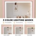 thumbnail image 6 of Kicctian Space-Saving Mini Vanity Set with 3-Mode Lights & Rolling Chair - Small Dressing Table for Rooms & Apartments,Pink, 6 of 7