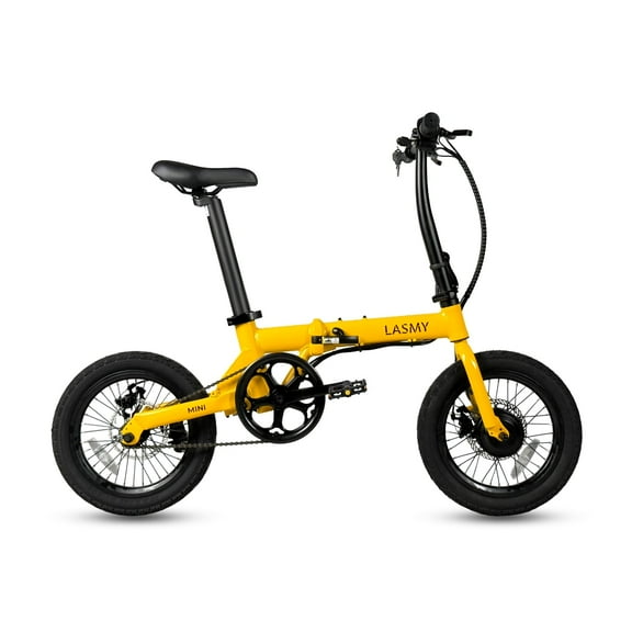 LASMY Mini Folding Electric Bike for Adults, 250W Motor, 36V Battery, Lightweight 38 lbs, 16 MPH Compact Commuter Ebike