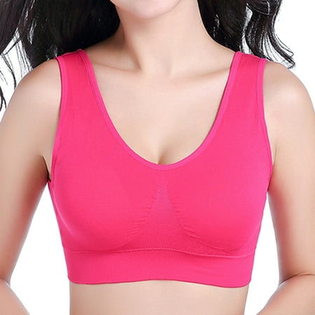 

Aayomet Bras For Women Women Soft Compression Full Supportive High Impact Yoga Sports Bra Plus Size Fitness Bra Hot Pink XX-Large