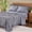Black-Twin, variant on Gingham Full Sheet Set Gray Plaid Ruffled Bedroom Bedding