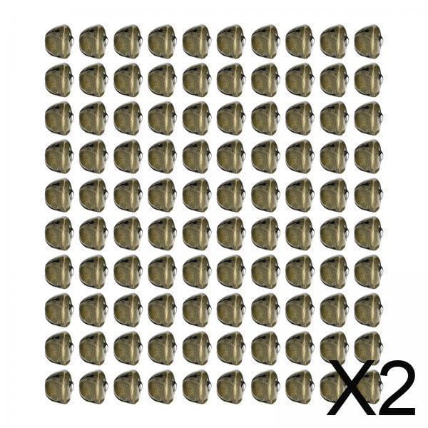 2x100 Piezas De Campanas Para Manualidades, Colgantes De Moda, Campanas Para Manualidades, Para Coronas, Fiestas, Navidad, 15 Mm