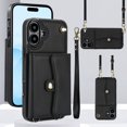 thumbnail image 1 of For Iphone 16 Rfid Card Slot Phone Case With Long Lanyard(Black), iPhone 14, 1 of 8