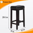 thumbnail image 2 of PayLessHere Stylish 29" PU+ Solid Wood Bar High Chair Set of Two, 2 of 8