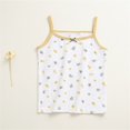 thumbnail image 2 of ZACPNCV Tank Top for Girls Summer Crewneck Tank Top Flower Prints Undershirts Underwear White 4-5 Years, 2 of 4