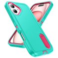thumbnail image 2 of for iPhone 16 Case, iPhone 16 Phone Case with Built in Kickstand, Shockproof/Dustproof/Drop Proof Heavy Duty Military-Grade Rugged Protective Cover for iPhone 16,Green,For iPhone 16, 2 of 9