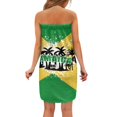 thumbnail image 3 of Yuyamidu Jamaican Flag Shower Towel Wrap for Women Coconut Tree Bath Wrap with Pocket Bathroom Towel Wrap for Spa Swim Bath Towels for Adults Bath Sheets Bathrobe Size XL, 3 of 7