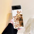 thumbnail image 1 of Funda de teléfono con dibujos animados de oso de peluche para Samsung Galaxy Z Flip 4 3 5G, funda transparente dura de marca de moda para Samsung Z Flip3 Fivean unisex, 1 of 2