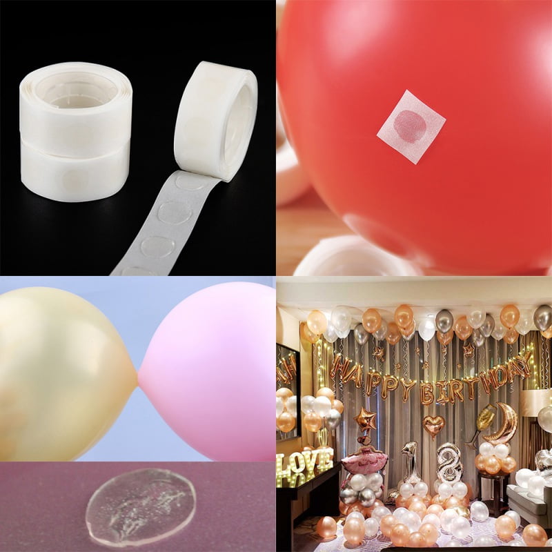 200 Dots Glue Dots Stickers Balloon Permanent Adhesive Wedding Party Photo Decor 