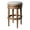 Sand, variant on Maven Lane Pullman Backless Bar Stool in White Oak Finish w/ Natural Color Fabric Upholstery