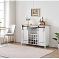 thumbnail image 2 of M optimized Farmhouse Coffee Bar Cabinet with Storage, 47" Wine Bar Cabinet with Sliding Barn Door, Buffet Sideboard Cabinet with 16 Bottle Wine Rack for Dining Living Room, 2 of 9
