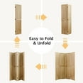 thumbnail image 5 of Pegboard Display, 5.6Ft Wooden Room Divider Folding Privacy Screens Portable Freestanding Wall Organizer for Retail Craft Art Display Board (4panels, Natural), 5 of 9