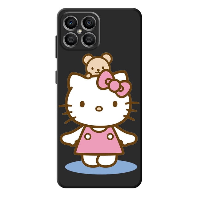 Funda de teléfono trasera de hello kitty para Xiaomi Redmi 10A, 9C, 9A, 8A, 7A, 6, 7, 8, 9T, 10C, 9, 10, K40 Pro, K50, 6 Pro, K50, de lujo, color negro zhangmengya LED
