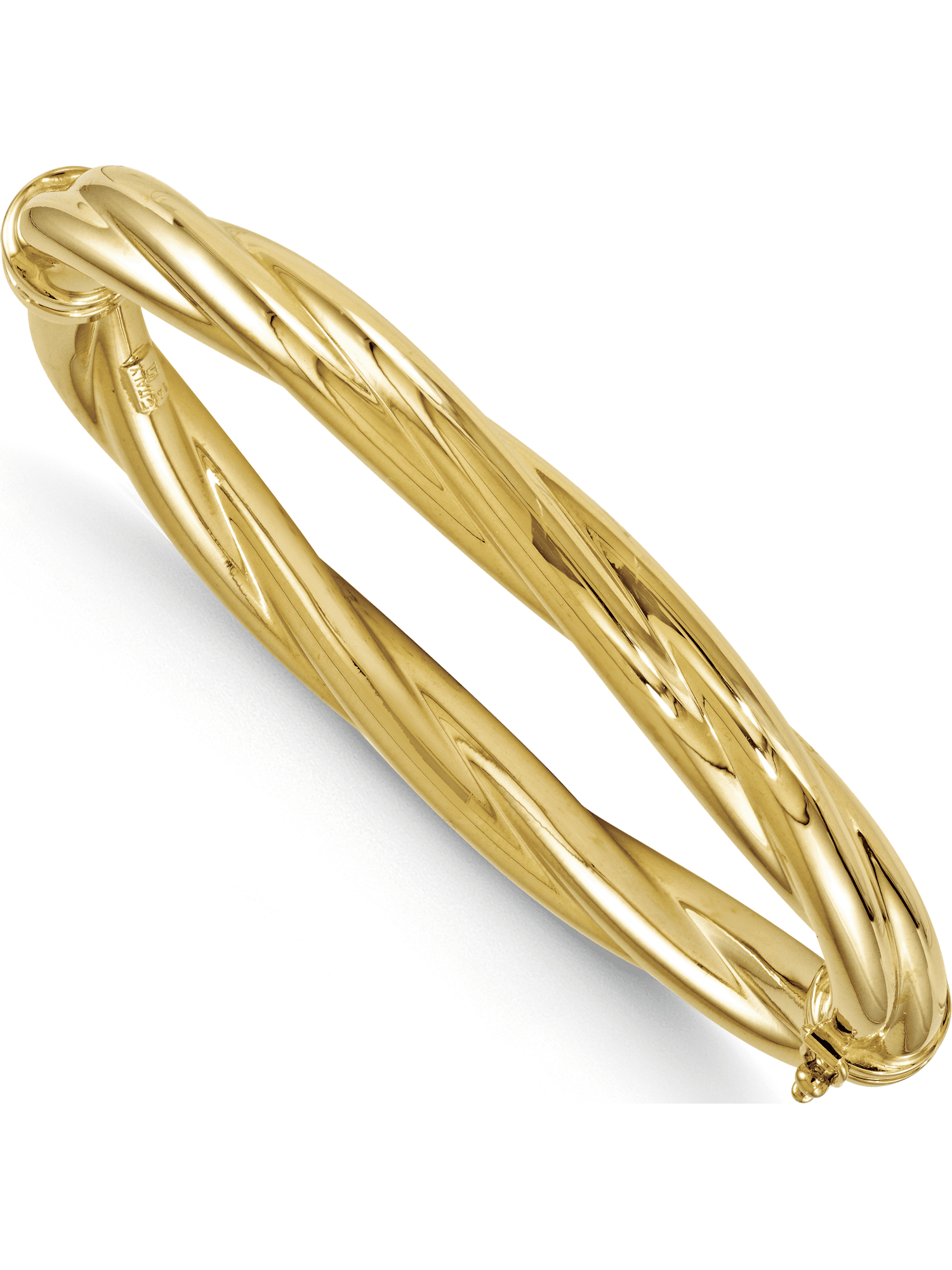 Leslie's - 14k Yellow Gold Polished Twisted Hinged Bangle Bracelet