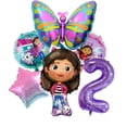 thumbnail image 5 of Globo con números en color rosa y morado para casa de muñecas Gabby, decoración para fiesta de cumpleaños de niña, suministros para baby shower, juegos de globos de juguete para niños, 5 of 5