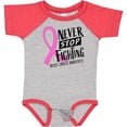 thumbnail image 3 of Inktastic Never Stop Fighting Breast Cancer Awareness Boys or Girls Baby Bodysuit, 3 of 5
