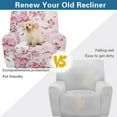 thumbnail image 4 of Xixirimido Pink Cherry Blossom Butterfly Pattern 4 Piece Recliner Chair Cover Stretch Lazy Boy Chair Covers with Pockets Soft Reclining Sofa Slipcovers Furniture Protector with Elastic Bottom, 4 of 8